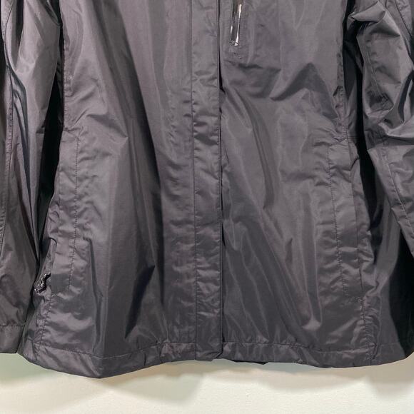 LL Bean Women Black 100% Nylon Weatherproof Trail Model Rain Jacket Size 1X Plus - Picture 3 of 9